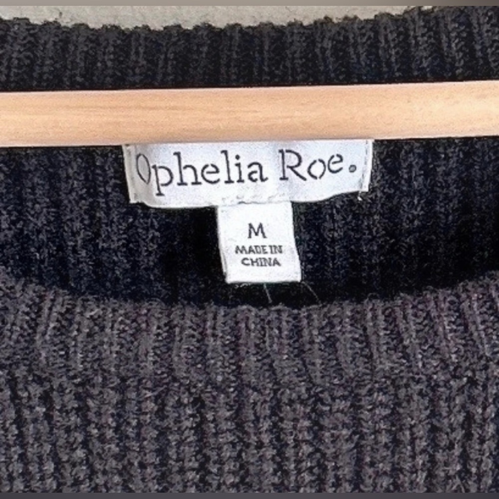 Chic Black Ruffled Sweater - Picture 3 of 4